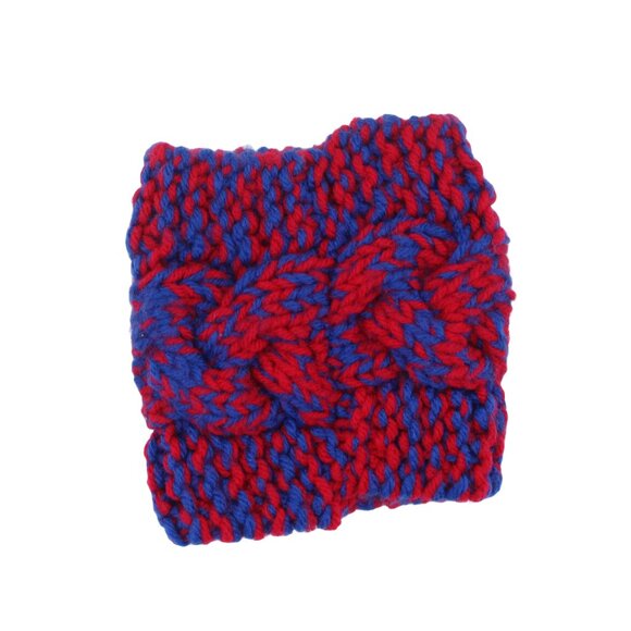 Handmade Hand Knit Spider-Man Red and Blue Cable Knit Candle Cozy - Picture 4 of 4